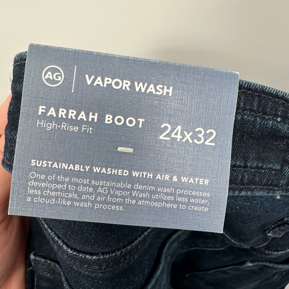 AG JEANS NWT Farrah Boot High Rise Jean in Vapor Wash in Soho // 24 x32 - Picture 13 of 13
